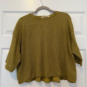 Mustard color Boxy Top / Boxy Tee in XS/S